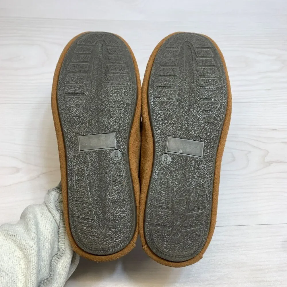 Goodfellow & Co Mens Topher Moccasin Slippers Chestnut Brown‎ 8 House Shoes